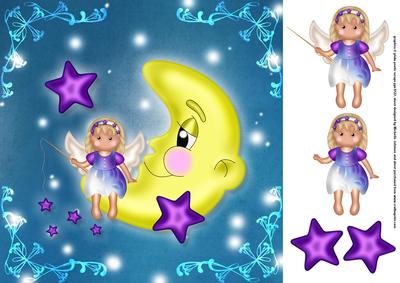 Twinkle Twinkle Angel 8 x 8 Card Topper