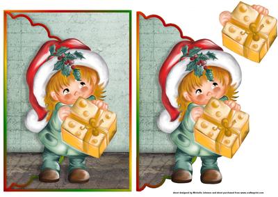 A Christmas Present 4 You Scalloped Edge Faux Envelope Card