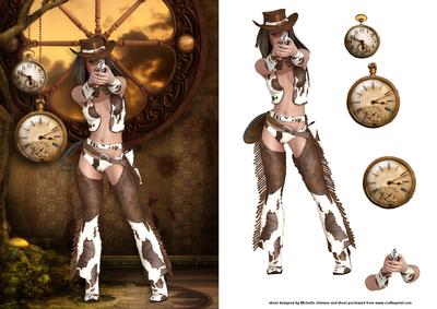 Calamity Jane Cowgirl, Stop or I'll Shoot Card Front