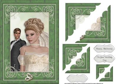 When He Saw the Bride, Wedding or Anniversary Deckle Stacker