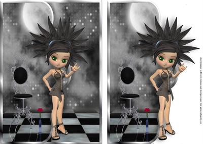 Spiky Out Clubbin' Fancy Edge Envelope Card