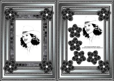 Monochrome Cowgirl Card Front