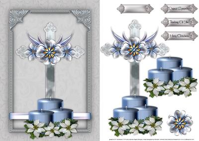 Cross and Candles (multi Use) Card Front