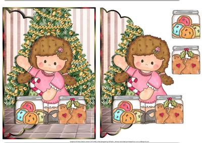 My Christmas Candy and Cookies Scalloped Edge Envelope Card