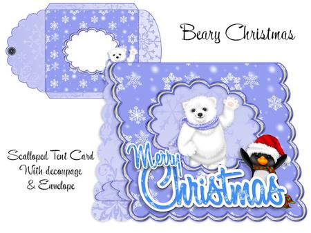Beary Christmas Scalloped Tent Card Kit