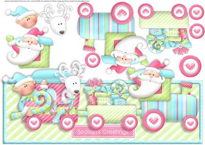 Santa Express Over the Top Large Card