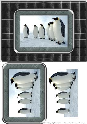 Emperor Penguin Family Card Front
