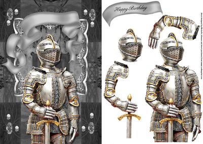 Silver Camelot Suit of Armour Card Front