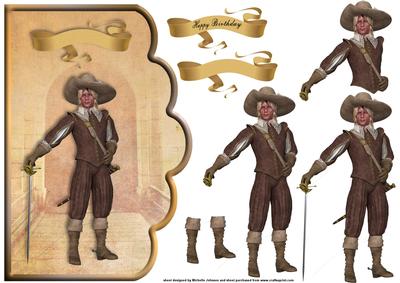 Musketeer Scallope Edge Curve Card