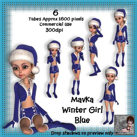 6 Mavka Winter Girl Blue Poser Tubes