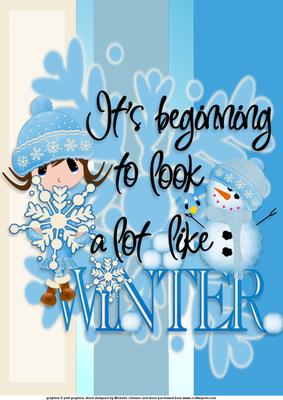 Looks a Lot Like Winter A4 Card