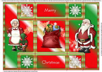 Santa and Family Tri Fold Shutter Card