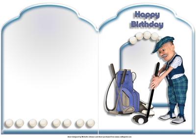 Golfing Scalloped Top Quick Card