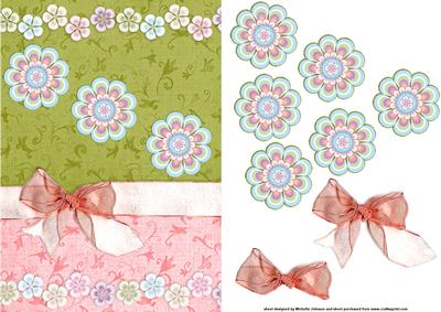 Pretty Pastel Flowers Card Front