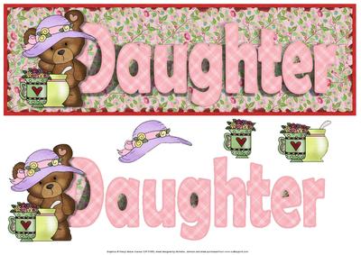 Daughter Country Bear Large Dl Card