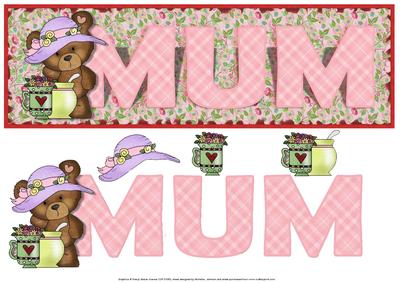 Mum Country Bear Large Dl Card