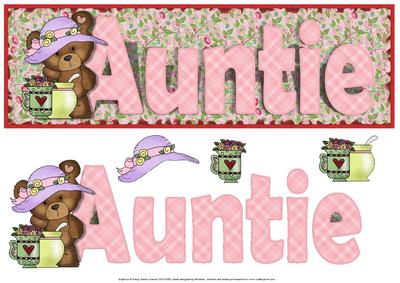Auntie Country Bear Large Dl Card