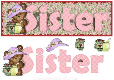 Sister Country Bear Large Dl Card