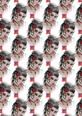 Background for Girl with Rose in Her Hair 3