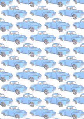 Old Blue Truck Vellum