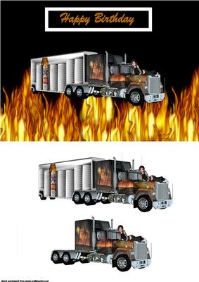 Beer Truck Birthday Card Front