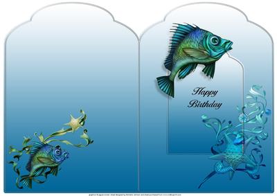 Sea Fish Scalloped Top Quick Card