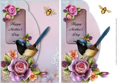 English Roses Scalloped Fancy Edge Mothers Day Card