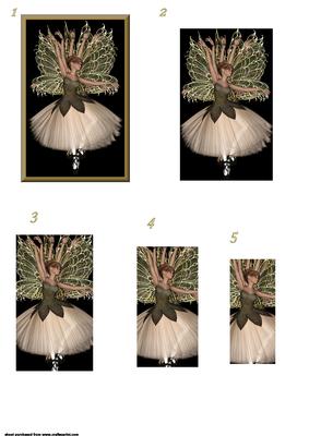Fairy Ballerina in Gold Frame Pyramid