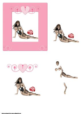 Topless Valentine Step by Step
