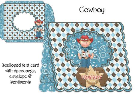 Cowboy Scalloped Tent Card Kit