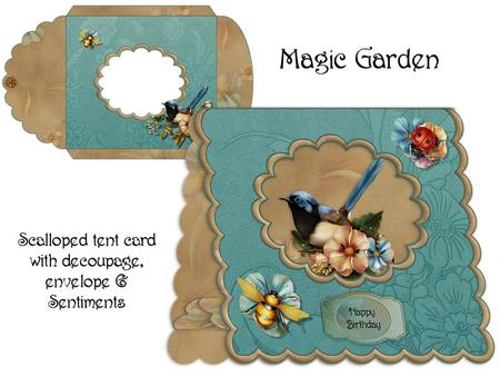 Magic Garden Scalloped Tent Card Kit