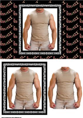 Valentine Card Front with a Male