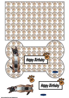 Mans Best Friend Bone Shaped Card
