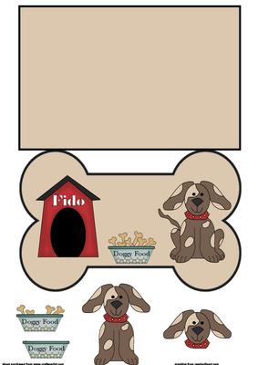 Hello Fido Bone Shaped Card