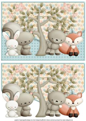 Natures Animals Fancy Edge Envelope Card