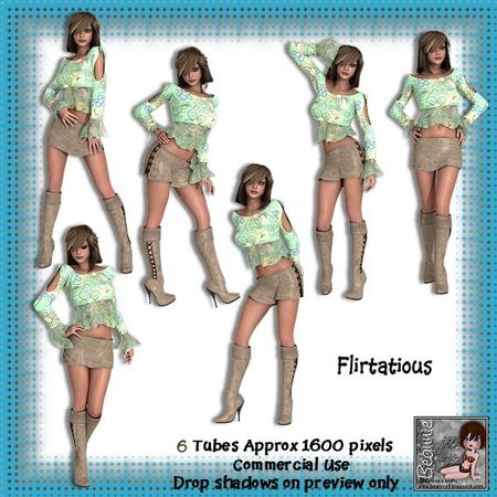 6 Flirtatious Lady Poser Tubes