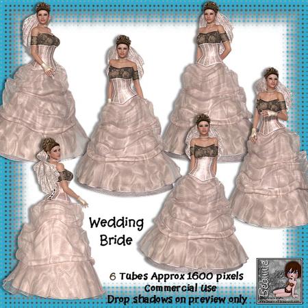 6 Wedding Bride Poser Tubes