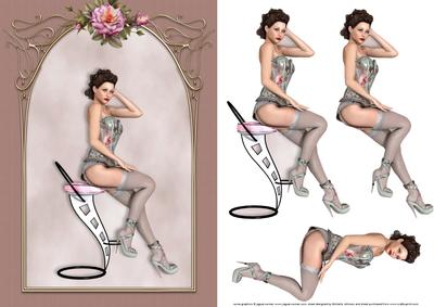 Vintage Pinup Card Front