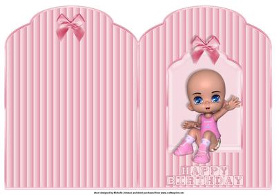 Caucasian Girl Scalloped Top Quick Card