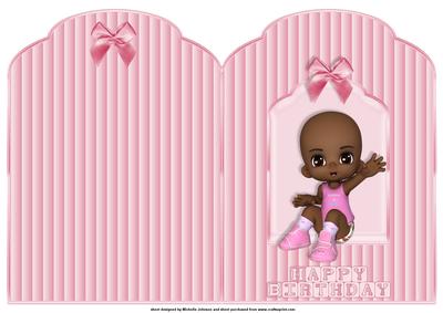 Ethnic Girl Scalloped Top Quick Card