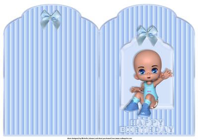 Caucasian Boy Scalloped Top Quick Card