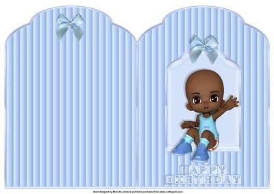 Ethnic Boy Scalloped Top Quick Card