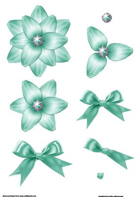 Green Lily and Bow Step by Step