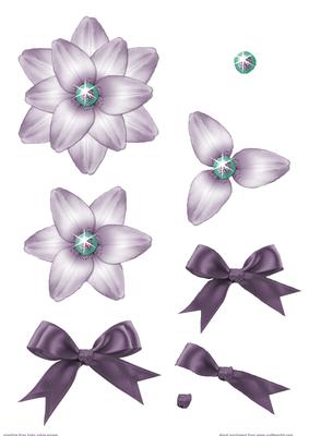 Lilac Lily and Bow Step by Step
