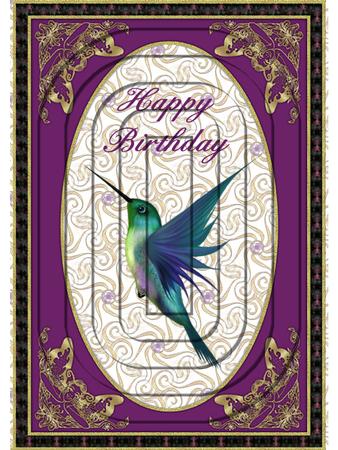 A4 Happy Birthday Hummingbird Inverted Pyramid Kit