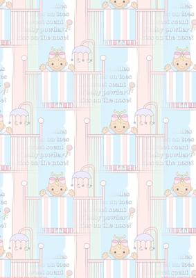 Baby Girl in a Cot Vellum
