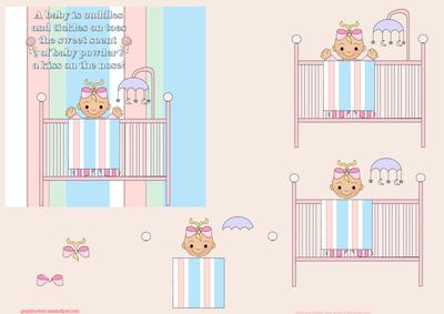 Baby Girl in a Cot Step by Step