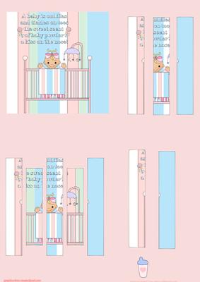 Baby Girl in a Cot Stacker