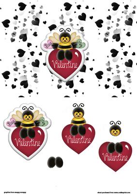 Bee My Valentine Card Front