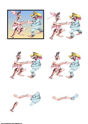 Cowboy and Indian Step by Step